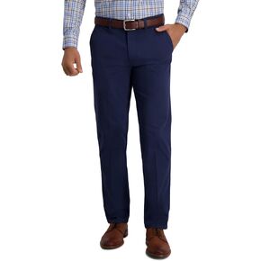 Haggar Clothing Men's Sustainable Stretch Chino Flat Front Straight Fit Khaki Pants, Size 34x30, Beige in Saudi Arabia
