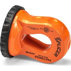 Factor 55 Splicer Synthetic Rope Shackle, Fits Rope up to 1/2" - Orange