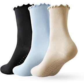 Pilates Socks with Grips for Women,Yoga Socks Barre Sock Non Slip for Barre Ballet Barefoot Workout Hospital