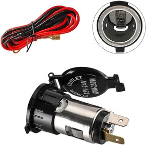 مقبس أخف للسيجارة ، محول طاقة سجائر مضاد للسيجارة DC 12V مع كابل ، استبدال مقبس ولاعة سجائر عالمي لقارب شاحنة السيارة ، وملحقات السيارات