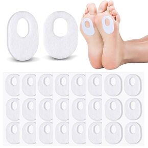 36PCS Brown Callus Pads Soft Felt Callus Oval Shape Corn Pads for Bottom of Foot Adhesive Foot Corn Cushion for Men and Women Feet Toes Heel Pain Relief
