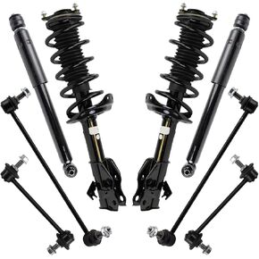 TRQ Front and Rear Suspension Kit Complete Strut & Coil Spring Assembly Shock Absorber Sway Bar Stabilizer Link Compatible with 2013-2018 Acura RDX