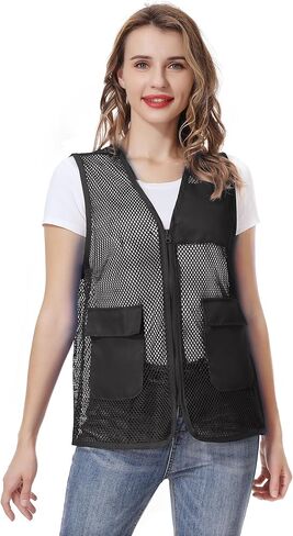 TOPTIE Adult Mesh Vest Zipper Supermarket Team Volunteer Uniform Vest in Saudi Arabia