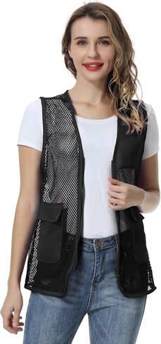 TOPTIE Adult Mesh Vest Zipper Supermarket Team Volunteer Uniform Vest in Saudi Arabia