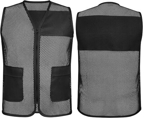 TOPTIE Adult Mesh Vest Zipper Supermarket Team Volunteer Uniform Vest in Saudi Arabia