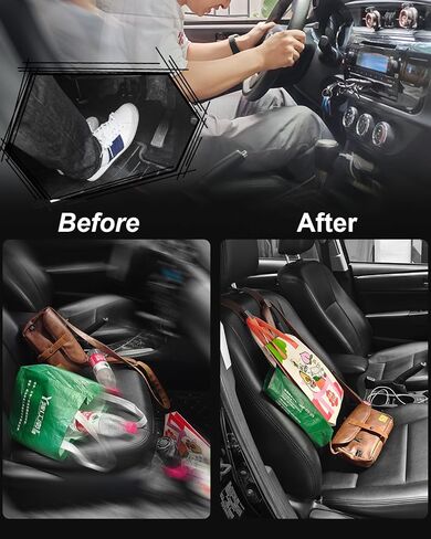 GZSH 2 PCS Car Seat Headrest Hooks Purse Hook for Car Leather 2 In 1 Car Seat Hooks for Universal Car Hanger Storage Organizer Car Headrest Hook for Purse, Bags etc |Add Car Extra Space| Black in Kuwait