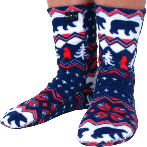 Polar Feet Adults' Fleece Socks (XXL (M 14-15), Black) in Kuwait