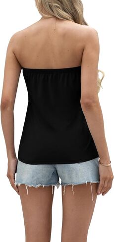 IWOLLENCE Women's Floral Tube Tops Casual Summer Backless Strapless Top Sleeveless Bandeau Tanks Shirt in Saudi Arabia