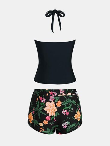 Cupshe Women’s Tankini يضع قطعتين من ملابس السباحة عالية الخصر in Kuwait