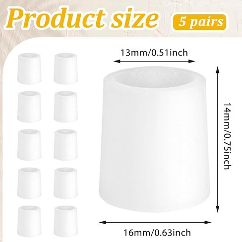 10 PCS SILICONE ENE FORMORTORS FINCY ENE SELEVERS حماة هلام ناعمة واقي من الهلام الصغيرة من أجل أصابع القدم الصغيرة والأصابع ، والبثور ، والكسيح ، وتقليل الاحتكاك ، وتخفيف الألم in Saudi Arabia