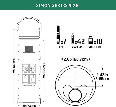 Simon 74H 5-7 Insulin Pens Cooler Travel Case Medication Cooler for Travel Medical Cooler Epipen Carry Case TSA Approved Medicine Diabetic Travel Cooler Ice Pack with QR Medical Tag in Saudi Arabia