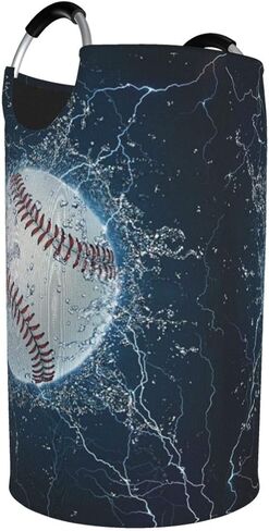 Dujiea 82l X-Large Laundry Basket Tall, Rose Unicorn Collapsible Laundry Hampers with Aluminium Handles Big Clothes Basket Kids Laundry Bin Round Storage Basket for Dorm Room in Kuwait