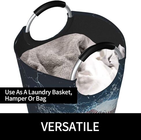 Dujiea 82l X-Large Laundry Basket Tall, Rose Unicorn Collapsible Laundry Hampers with Aluminium Handles Big Clothes Basket Kids Laundry Bin Round Storage Basket for Dorm Room in Kuwait