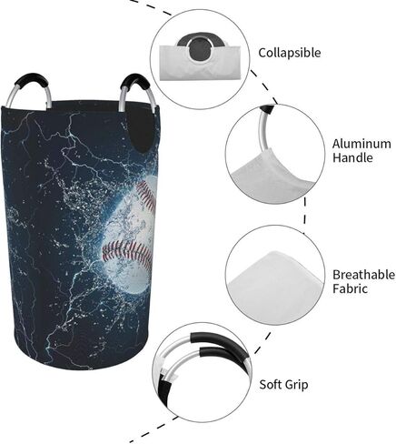 Dujiea 82l X-Large Laundry Basket Tall, Rose Unicorn Collapsible Laundry Hampers with Aluminium Handles Big Clothes Basket Kids Laundry Bin Round Storage Basket for Dorm Room in Kuwait