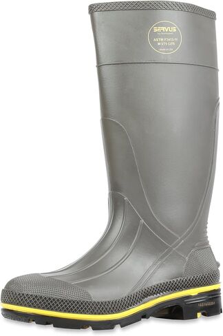 Servus MAX 15" PVC Chemical-Resistant Soft Toe Men's Work Boots, Olive, Green & Brown (75120), Size 7 in Kuwait