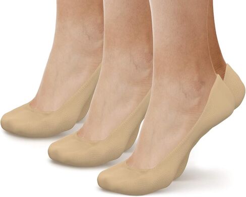 Women and Men No Show Socks - Non-Slip Invisible Low Cut Socks (3 Pairs Blk-Pnk) in Saudi Arabia