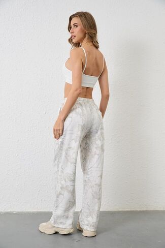 Camo Pants Women Baggy Fleece Y2K Camouflage Cargo Pants High Waisted Wide Leg Drawstring Jogger Sweatpants in Saudi Arabia