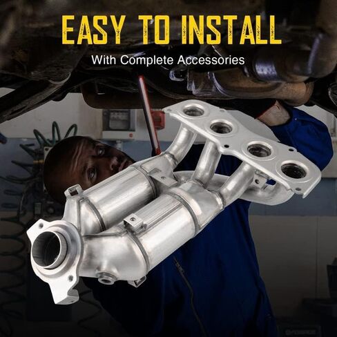 KAC Catalytic Converter Industrial Grade Stainless Steel w/Exhaust Manifold & Gasket Kit Replacement for 2001 2002 2003 R|A|V|4 2.0L Manifold Exhaust System OEM.No # 16385,17118-28020,1711828020,17139 in Saudi Arabia