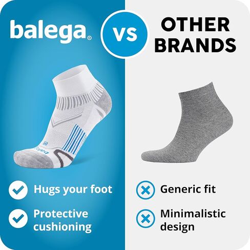 Balega Enduro Arch Support Performance Crew Athletic Running Socks for Men and Women (1 Pair), Black, Medium in Kuwait