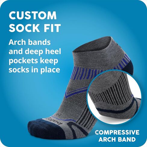 Balega Enduro Arch Support Performance Crew Athletic Running Socks for Men and Women (1 Pair), Black, Medium in Kuwait