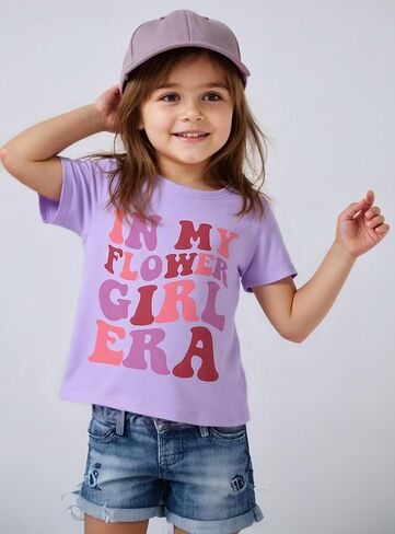 Kids Girl in My Flower Girl Era Shirt Wedding Party Clothes Wedding Souvenir Gift in Saudi Arabia