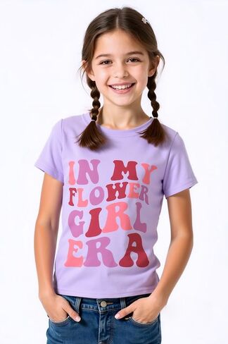 Kids Girl in My Flower Girl Era Shirt Wedding Party Clothes Wedding Souvenir Gift in Saudi Arabia