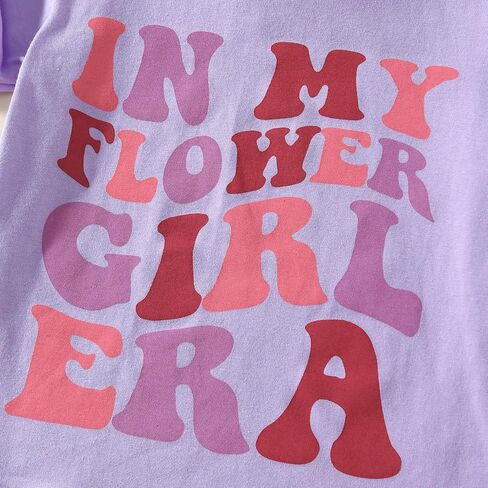 Kids Girl in My Flower Girl Era Shirt Wedding Party Clothes Wedding Souvenir Gift in Saudi Arabia