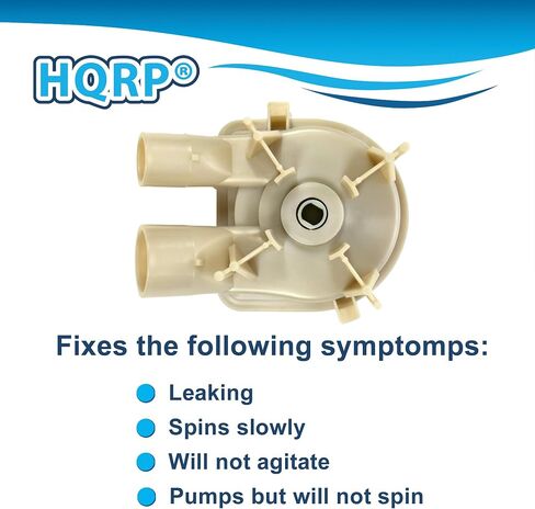 HQRP Washer Drain Pump works with Whirlpool 3363394 3352292 3352293 3352492 3352493 3348014 3348015 3348215 WP3363394 WP3363394VP PS11741239 PS342434 AH342434 AP2907492 LP116 plus HQRP Coaster in Saudi Arabia