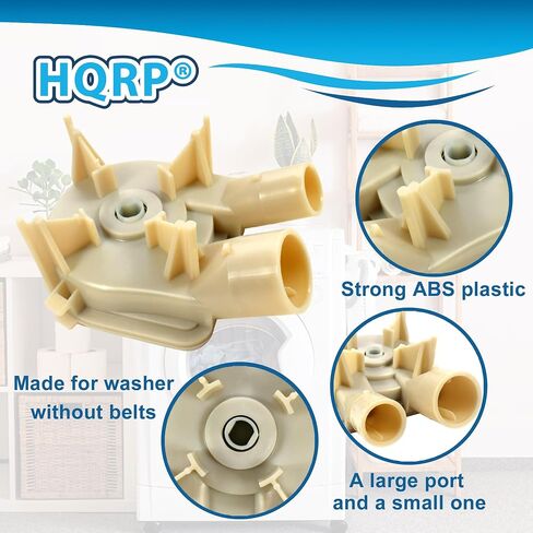 HQRP Washer Drain Pump works with Whirlpool 3363394 3352292 3352293 3352492 3352493 3348014 3348015 3348215 WP3363394 WP3363394VP PS11741239 PS342434 AH342434 AP2907492 LP116 plus HQRP Coaster in Saudi Arabia