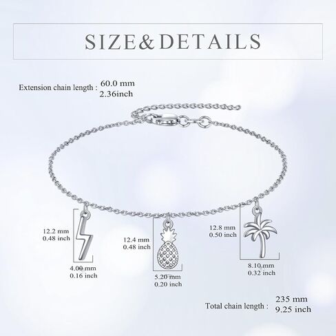 TIGER RIDER Heart Charm/Butterfly/Ballerina Dancer/Pineapple/Four Leaf Clover/Horseshoe/Pet Paw/Dragonfly Bar 925 Sterling Silver Bracelet Gift for Women in Saudi Arabia