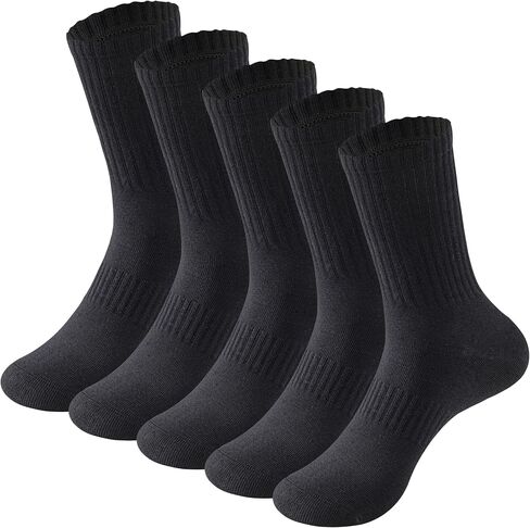 MAGIARTE Womens Athletic Cotton Crew Socks (no cushion) Moisture Wicking Breathable Sports Casual Socks for Women 3/5-PACK in Kuwait