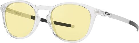 Oakley Men's OO9439 Pitchman R Round Sunglasses, Satin Black/Prizm Grey Gradient, 50 mm in Kuwait