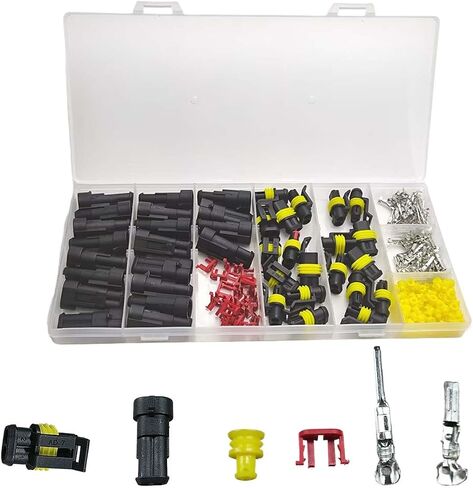 20 Kits 2 Pin Electrical Wire Connectors, Waterproof Male Female Terminal 2 Way Wire Connector Plug Kit, Automotive Electrical Connectors for Motorcycle Car Truck Boat Marine (2 pin) in Saudi Arabia