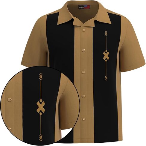 Lucky Paradise Mens Camp Shirt, Vintage Cuban Style Bowling Shirt Retro Tequila in Saudi Arabia