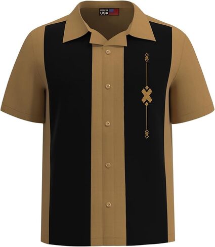 Lucky Paradise Mens Camp Shirt, Vintage Cuban Style Bowling Shirt Retro Tequila in Saudi Arabia