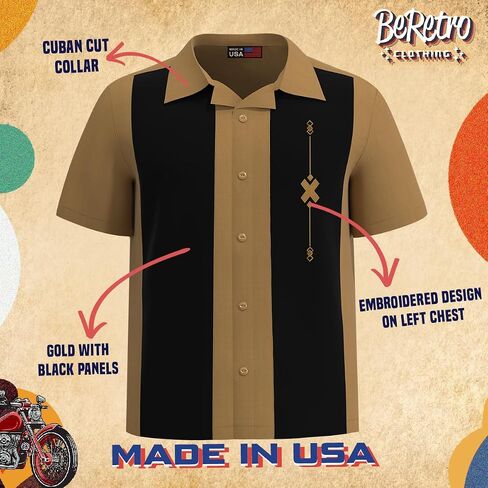 Lucky Paradise Mens Camp Shirt, Vintage Cuban Style Bowling Shirt Retro Tequila in Saudi Arabia