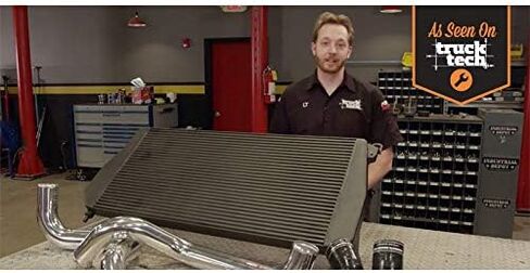 Mishimoto Mmint-Dmax-01SL Performance Intercooler متوافق مع شيفروليه 6.6L Duramax 2001-2005 Silver in Kuwait