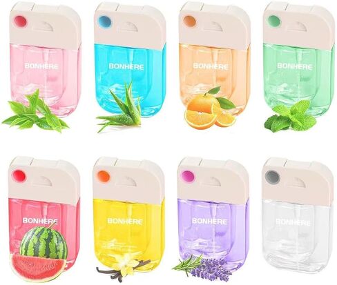 4 Pcs Hydrating Hand Sanitizer Spray, 4 Scents, 5.2 FL. OZ. Portable Sanitizer Spray for Travel Size, 500-Sprays Each Multi-Flavor (4Pcs.) in Saudi Arabia