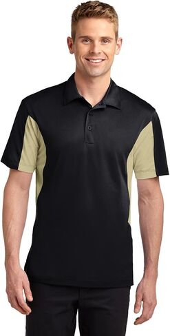 SPORT-TEK Men's Side Blocked Micropique Sport Wick Polo in Saudi Arabia