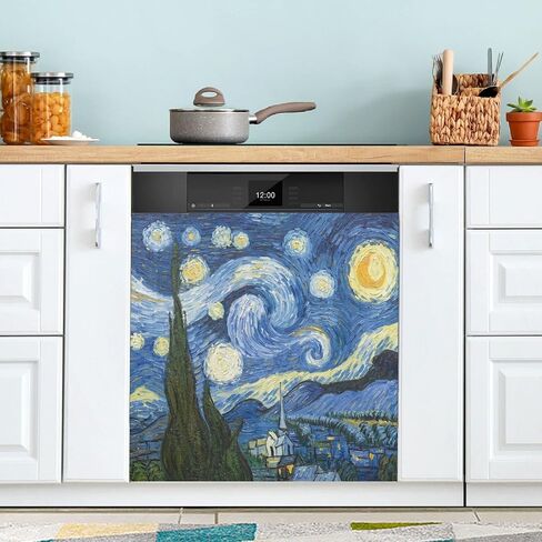 Kigai Happy Halloween Pumpkin Dishwasher Magnet Cover, Kitchen Dish Washer Door Panel Magnetic Sticker Home Appliances Decorative Stickers for Home Kitchen Farmhouse Decor, 23 W x 26 H Inch in Saudi Arabia
