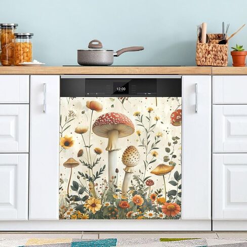 Kigai Happy Halloween Pumpkin Dishwasher Magnet Cover, Kitchen Dish Washer Door Panel Magnetic Sticker Home Appliances Decorative Stickers for Home Kitchen Farmhouse Decor, 23 W x 26 H Inch in Saudi Arabia