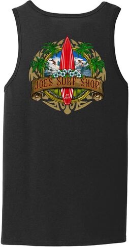Joe's Surf Shop Mens Graphic Logo Collection Heavyweight Cotton Tank Tops-S-4XL in Kuwait