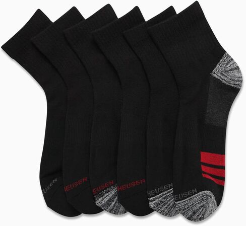 Van Heusen Men's Athletic Quarter Cut Socks (6 Pack) in Kuwait
