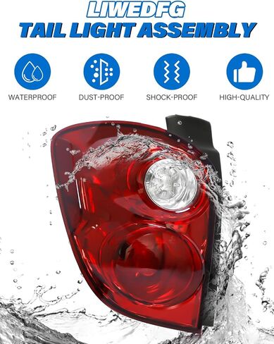 Tail Light Assembly Compatible with Chevy Equinox 2016 2017 Taillights Halogen Type, Factory-OE-Style Brake Rear Lamp Replacement for GM2800279 23399181, Left Driver Side in Kuwait