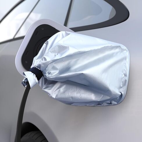EV Charger Plug Port Cover, Waterproof Outdoor Electric Car Charger Plug Cover Rain Sun UV Snow All Weather Protection, Magnetic Adhesion Charger Cover for Electric Vehicles (Black) in Saudi Arabia