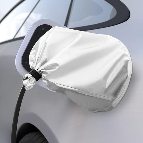 EV Charger Plug Port Cover, Waterproof Outdoor Electric Car Charger Plug Cover Rain Sun UV Snow All Weather Protection, Magnetic Adhesion Charger Cover for Electric Vehicles (Black) in Saudi Arabia