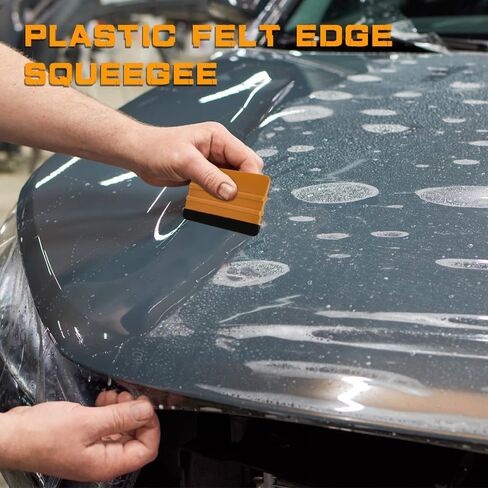 10pcs Vinyl Squeegee Felt Edge Squeegee, 4 Inch Felt Squeegee Applicator Tool Scraper Tool with Soft Felt Cloth Universal for Car Vinyl Wrap, Window Tint, Wallpaper, Decal Sticker (White) in Saudi Arabia
