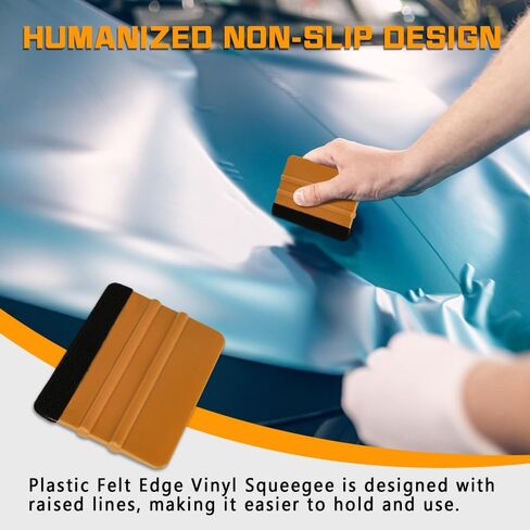 10pcs Vinyl Squeegee Felt Edge Squeegee, 4 Inch Felt Squeegee Applicator Tool Scraper Tool with Soft Felt Cloth Universal for Car Vinyl Wrap, Window Tint, Wallpaper, Decal Sticker (White) in Saudi Arabia