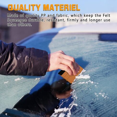 10pcs Vinyl Squeegee Felt Edge Squeegee, 4 Inch Felt Squeegee Applicator Tool Scraper Tool with Soft Felt Cloth Universal for Car Vinyl Wrap, Window Tint, Wallpaper, Decal Sticker (White) in Saudi Arabia