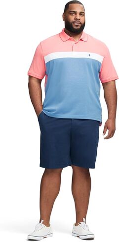 IZOD Men's Big and Tall Advantage Performance Short Sleeve Stripe Polo Shirt in Saudi Arabia